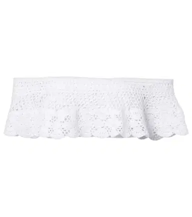 Anna Kosturova Crochet off-shoulder cotton crop top | Thumbnail 1