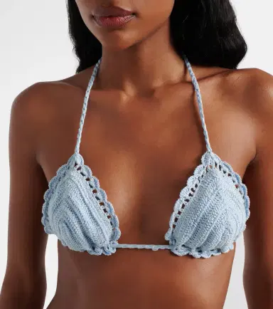 Anna Kosturova Crochet cotton bikini top | Thumbnail 2