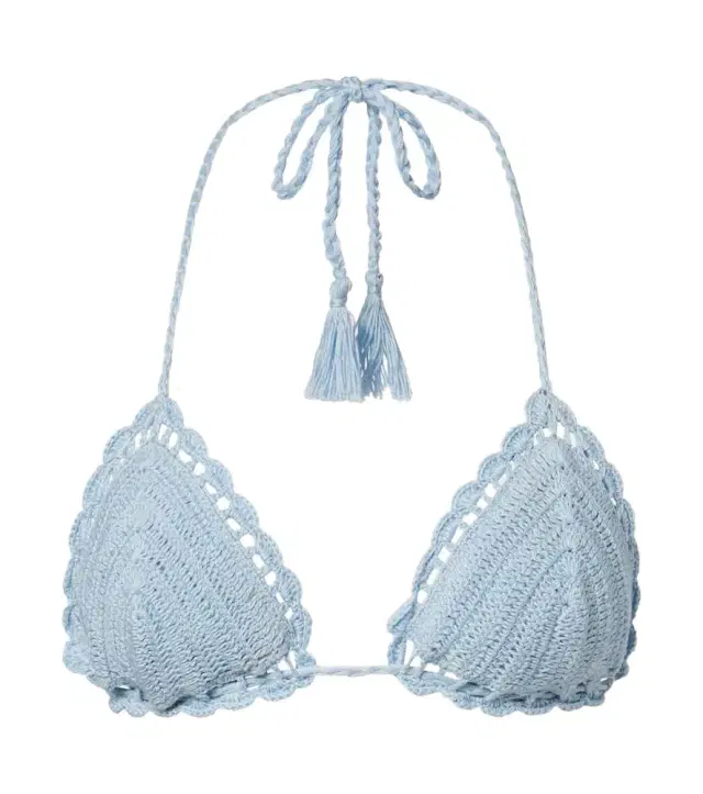 Anna Kosturova Crochet cotton bikini top