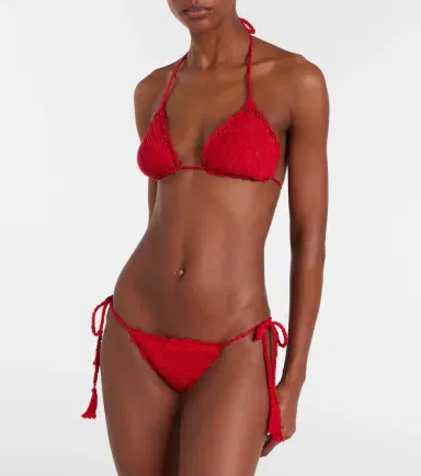 Anna Kosturova Crochet cotton bikini top | Thumbnail 2