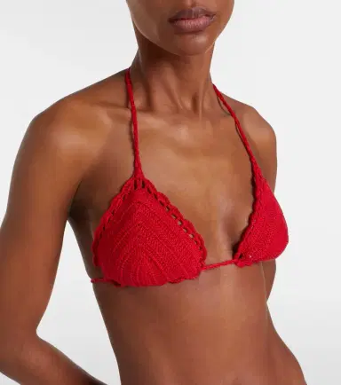 Anna Kosturova Crochet cotton bikini top | Thumbnail 4