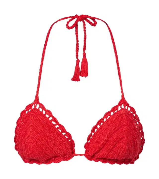 Anna Kosturova Crochet cotton bikini top