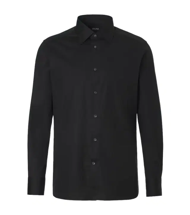 Zegna Cotton-blend poplin shirt