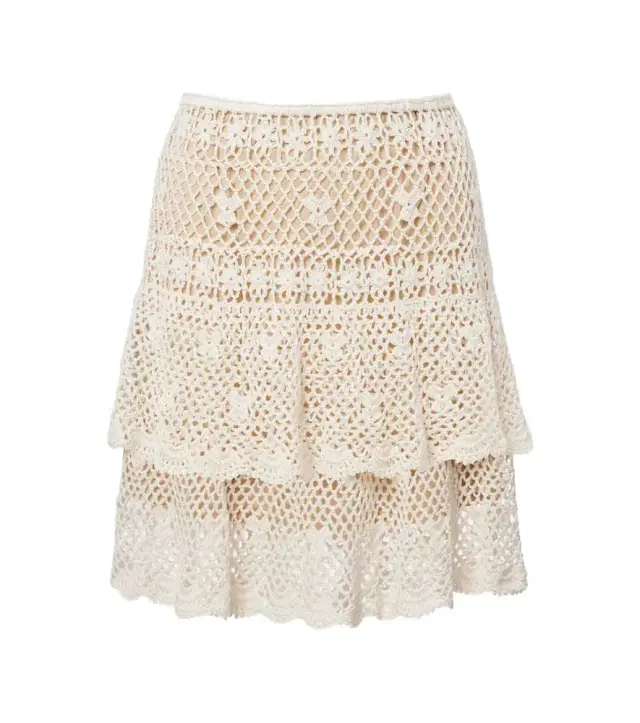 Anna Kosturova Florence crochet cotton miniskirt
