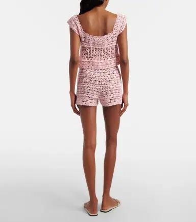 Anna Kosturova Deauville crochet cotton shorts | Thumbnail 5
