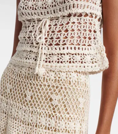 Anna Kosturova Deauville crochet cotton crop top | Thumbnail 3