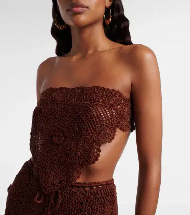 Anna Kosturova Crochet cotton crop top | Thumbnail 2