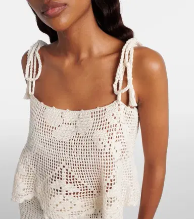 Anna Kosturova Rose crochet cotton top | Thumbnail 4 Anna Kosturova Rose crochet cotton top | Thumbnail 4