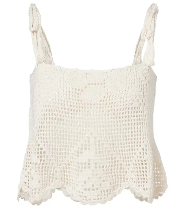 Anna Kosturova Rose crochet cotton top