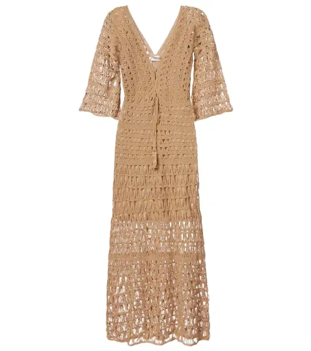 Anna Kosturova Marissa cotton crochet maxi dress