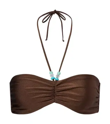 Jade Swim Zoe beaded ruched bikini top | Thumbnail 1