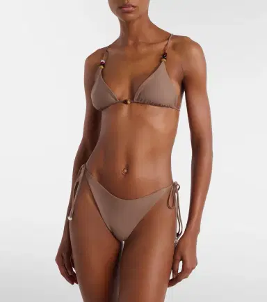 Jade Swim Via beaded bikini top | Thumbnail 2