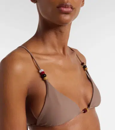 Jade Swim Via beaded bikini top | Thumbnail 3
