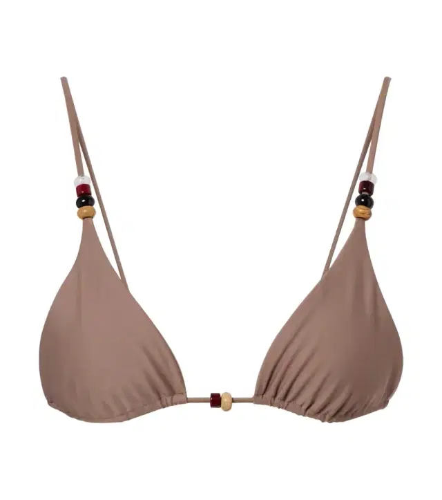 Jade Swim Via beaded bikini top
