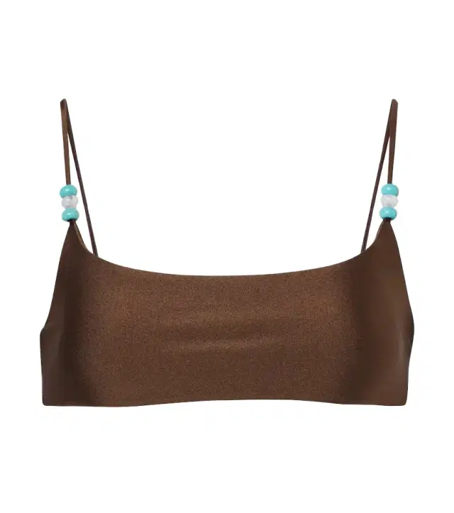 Jade Swim Muse beaded bikini top