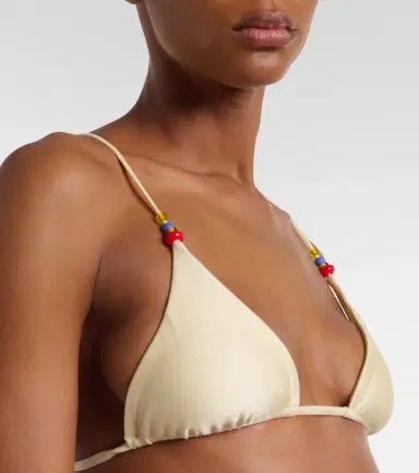 Jade Swim Via beaded bikini top | Thumbnail 4
