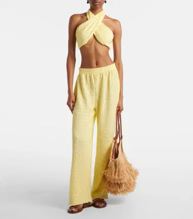 Jade Swim Mika seersucker wide-leg pants | Thumbnail 5