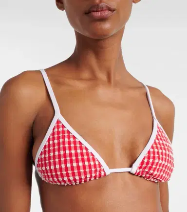 Jade Swim Via gingham bikini top | Thumbnail 2