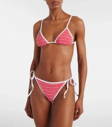 Jade Swim Via gingham bikini top | Thumbnail 3