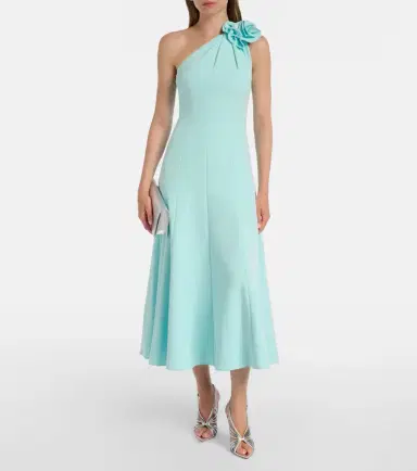 Roland Mouret Floral-appliqué one-shoulder cocktail dress | Thumbnail 2