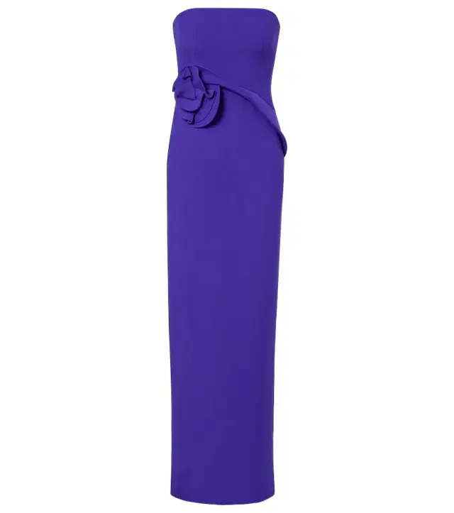 Roland Mouret Floral-appliqué gown