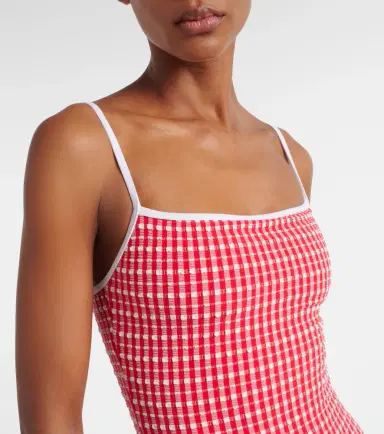 JADE SWIM Layla gingham swimsuit | Thumbnail 4