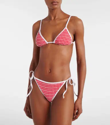 Jade Swim Ties gingham bikini bottoms | Thumbnail 3