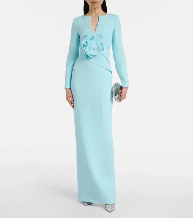 Roland Mouret Floral-appliqué crêpe gown | Thumbnail 4 Roland Mouret Floral-appliqué crêpe gown | Thumbnail 4