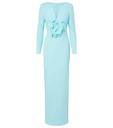 Roland Mouret Floral-appliqué crêpe gown | Thumbnail 1 Roland Mouret Floral-appliqué crêpe gown | Thumbnail 1
