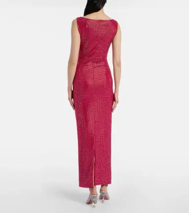 Roland Mouret Floral-appliqué embellished gathered maxi dress | Thumbnail 6