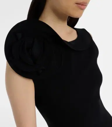 Roland Mouret Floral-appliqué crêpe midi dress | Thumbnail 3 Roland Mouret Floral-appliqué crêpe midi dress | Thumbnail 3