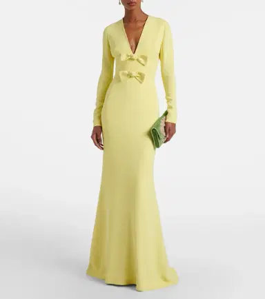 Elie Saab Bow-detail cady gown | Thumbnail 2
