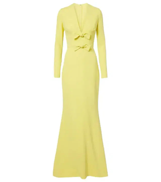 Bow-detail cady gown