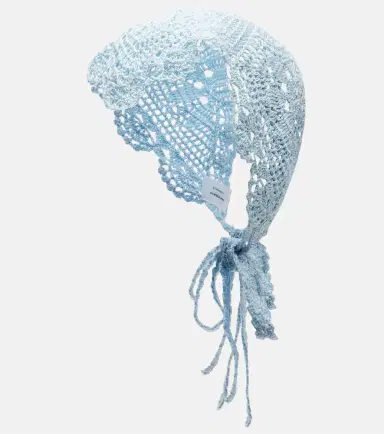 Anna Kosturova Crochet cotton head scarf | Thumbnail 3