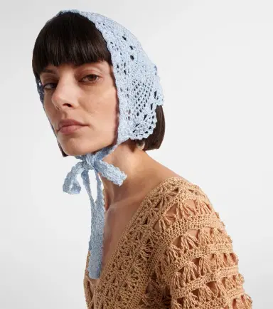 Anna Kosturova Crochet cotton head scarf | Thumbnail 4