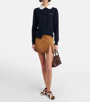 Miu Miu Logo cashmere cardigan | Thumbnail 2