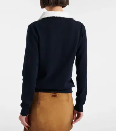 Miu Miu Logo cashmere cardigan | Thumbnail 5