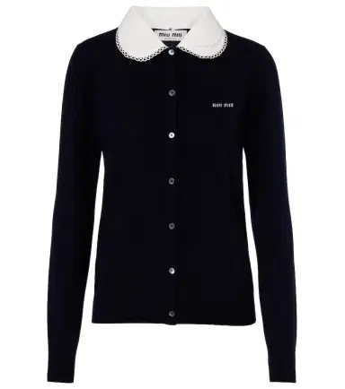 Miu Miu Logo cashmere cardigan | Thumbnail 1