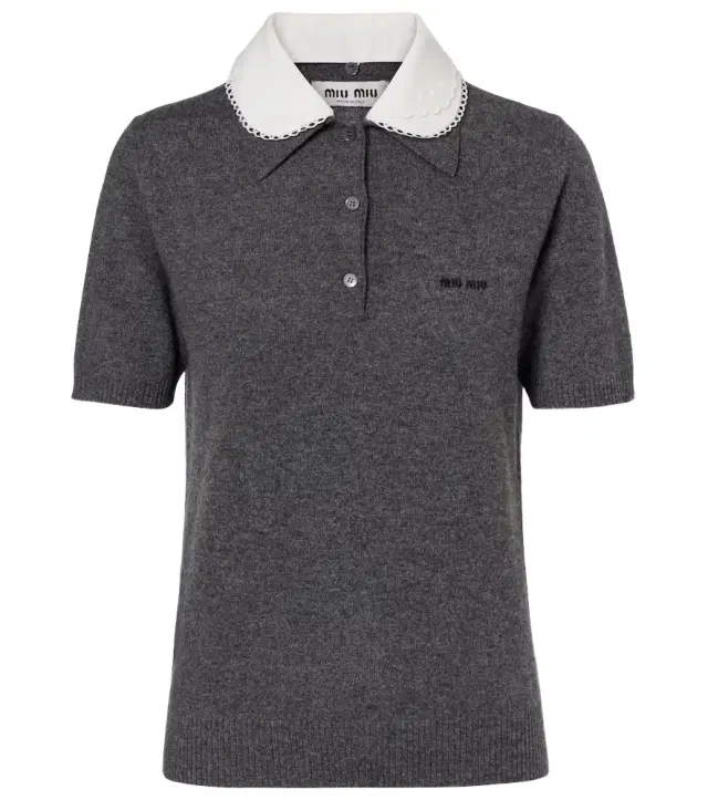 Logo cashmere polo sweater