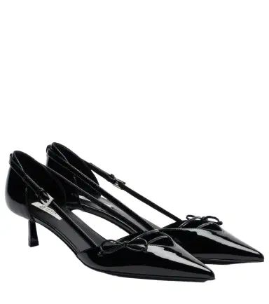 Prada Bow-detail patent leather pumps | Thumbnail 1 Prada Bow-detail patent leather pumps | Thumbnail 1