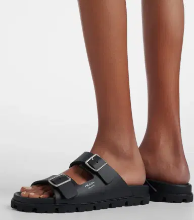 Prada Logo sandals | Thumbnail 5