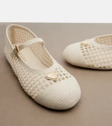 Prada Crochet ballet flats | Thumbnail 3 Prada Crochet ballet flats | Thumbnail 3