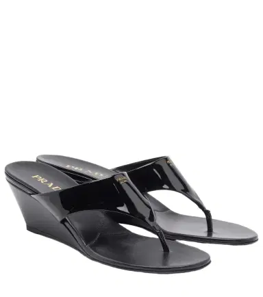 Prada Patent leather thong sandals | Thumbnail 1