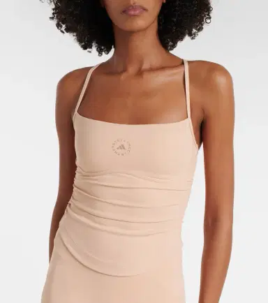 adidas by Stella McCartney Logo ruched tank top | Thumbnail 4 adidas by Stella McCartney Logo ruched tank top | Thumbnail 4
