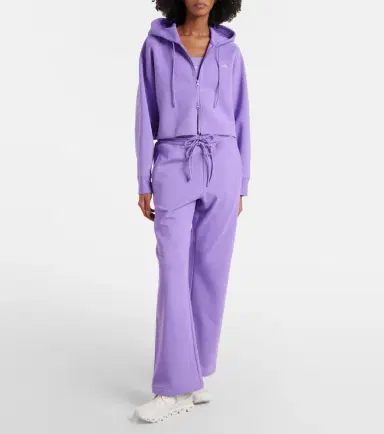 Adidas by Stella McCartney Logo cropped cotton-blend hoodie | Thumbnail 3 Adidas by Stella McCartney Logo cropped cotton-blend hoodie | Thumbnail 3