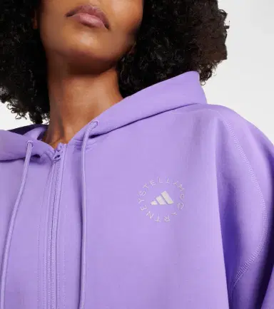 Adidas by Stella McCartney Logo cropped cotton-blend hoodie | Thumbnail 5 Adidas by Stella McCartney Logo cropped cotton-blend hoodie | Thumbnail 5