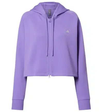Adidas by Stella McCartney Logo cropped cotton-blend hoodie | Thumbnail 1 Adidas by Stella McCartney Logo cropped cotton-blend hoodie | Thumbnail 1