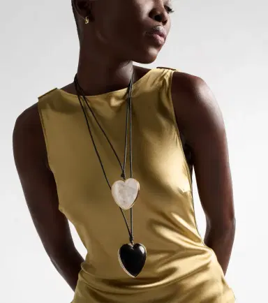 Jennifer Fisher 14kt gold-plated and leather necklace with quartz | Thumbnail 3