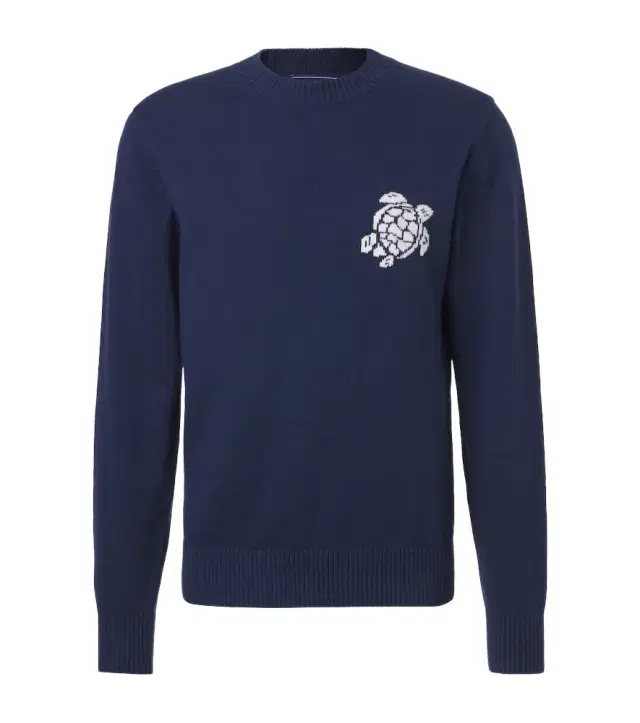 Jacquard cotton and cashmere sweater