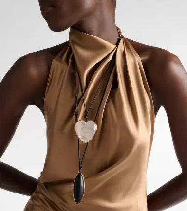 Jennifer Fisher 14kt gold-plated and leather necklace with quartz | Thumbnail 2 Jennifer Fisher 14kt gold-plated and leather necklace with quartz | Thumbnail 2